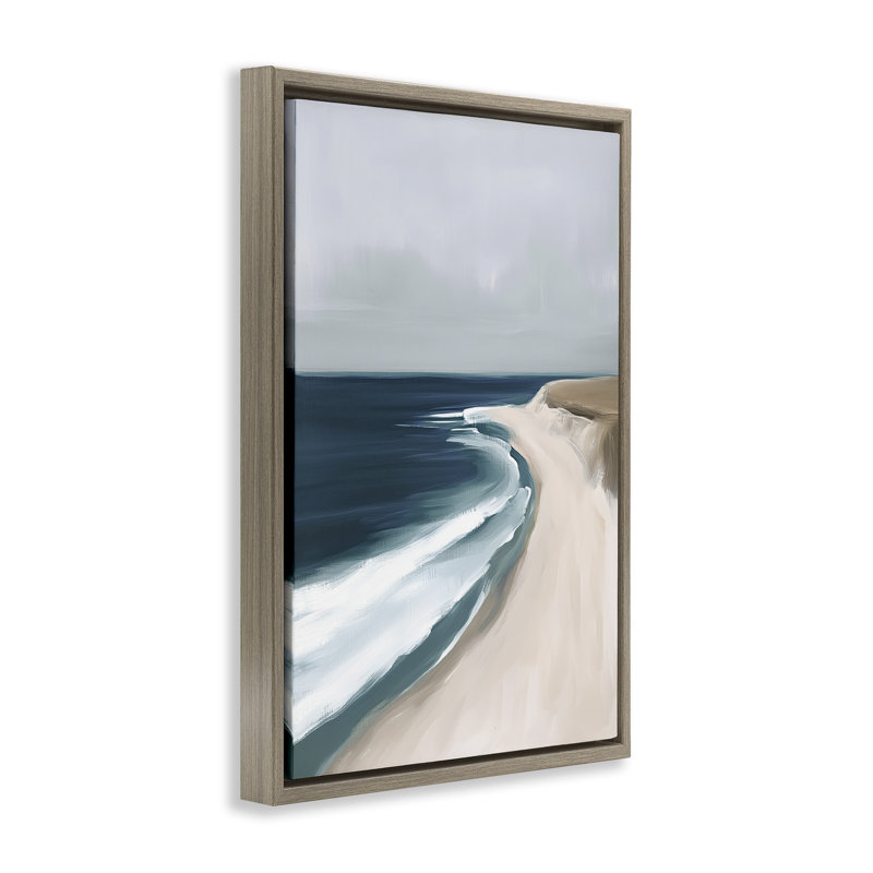 Cadre flottant Matador Beach Shore, design par Amanda Tsoukanelis, H 25 po x l 17 po, Cadre flottant orme Montalcino