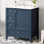 Meuble-lavabo autoportant de 76 cm avec lavabo et rangement-844374177