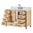 Flynt 49'' Single Bathroom Vanity with Carrara Marble Top-107364976