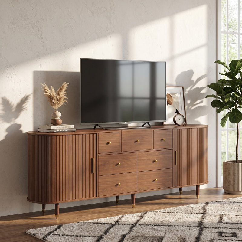 Meuble télé avec rangement et projecteur Shaea