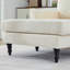 Chaise longue rembourrée en chenille moderne avec poche de rangement et pieds en bois massif-131685991