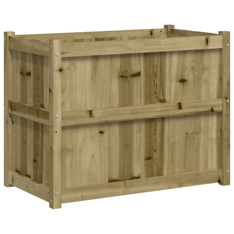 Latitude Run® Garden Planter 35.4"X19.7"X27.6" Impregnated Wood Pine, Wax Brown