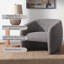Chaise d'appoint, tweed brun et gris