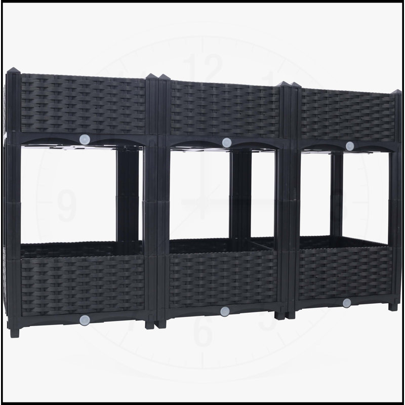 Jardinière surélevée pour jardinière - jardinière surélevée, Noir