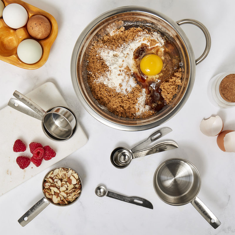 10-Piece Stainless Steel Metric Measuring Cup and Spoon Set