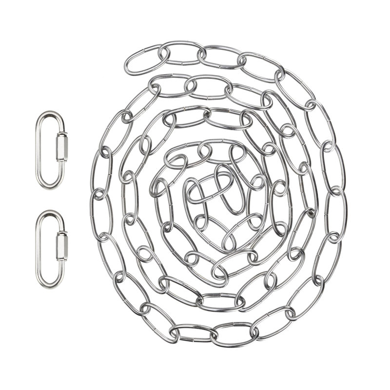 Heavy Duty Chain, 72" H x 0.6" W x 0.6" D, Chrome