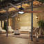 Ventilateur de plafond extérieur avec lumière: Ventilateurs de gazebo imperméables de 52 pouces avec lumières, moteur à courant continu réversible à 6 vitesses