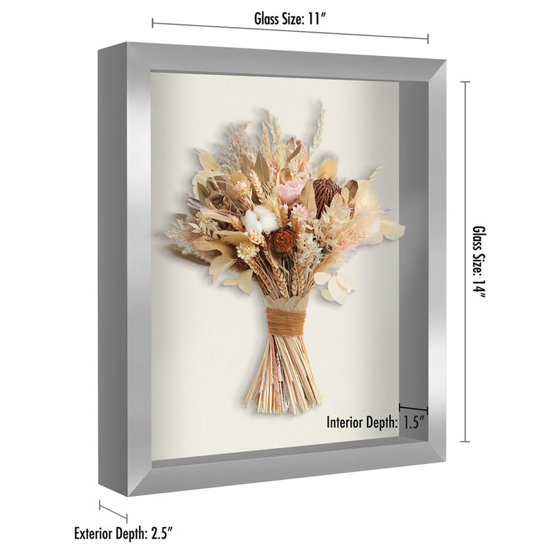 Cadre en bois composite Sturdevant, 11 po x 14 po, Argent