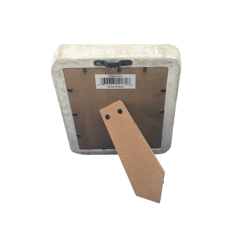 Cadre photo Elipse 5 x 7 - blanc délavé, H 8,5 po x l 6,5 po x P 1,5 po, Blanc délavé