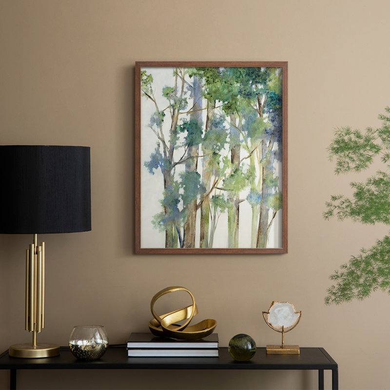 «Wind in the Trees», reproduction encadrée - bois massif, H 30 po x l 24 po, Noyer