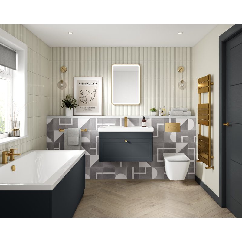 Classique 800mm Single Bathroom Vanity with Vanity Top, Satin Anthracite