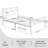 Minimalist Metal Slatted Bed Platform with Arrow Design Headboard-1221195390-1221307263