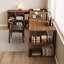 Bureau en bois massif en forme de L brun noisette-622428904