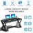 Jenafir 55.1'' Glass Top Computer Desk Home Office Gaming Writing Desk-450979422