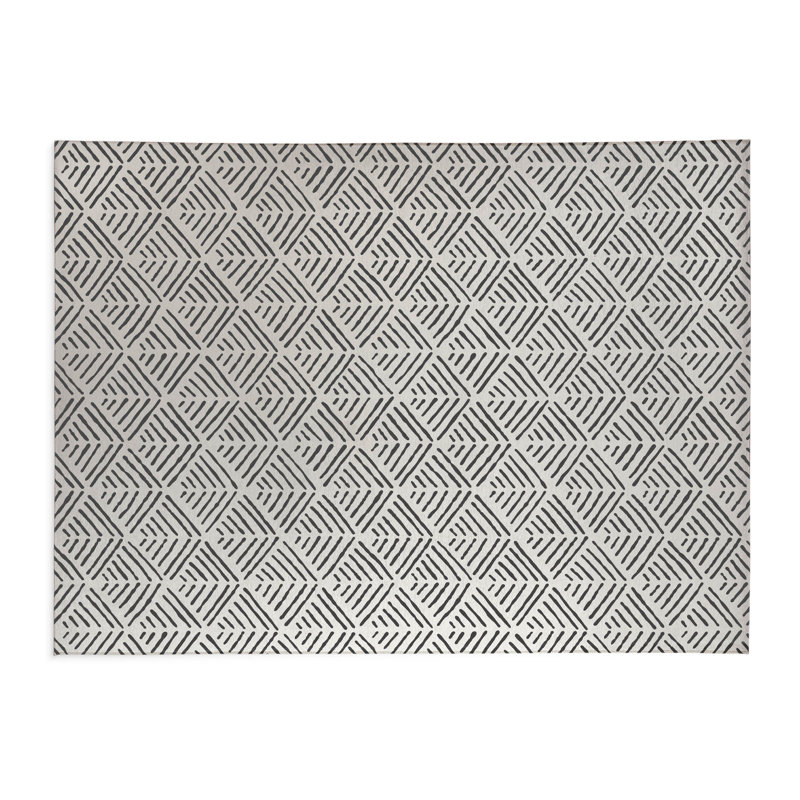 Tapis de cuisine Tribal Dreamer, Rectangle 4pi x 6 pi, Ivoire/gris anthracite