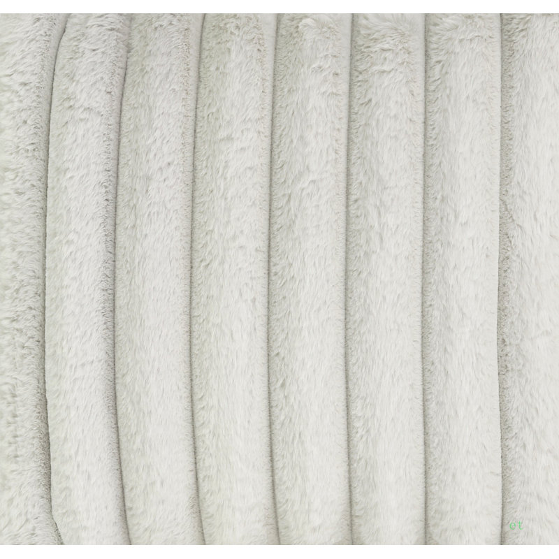 Méridienne 40 pouces en mousse viscoélastique Minky, Polyester gris clair