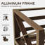Ensemble de mobilier de patio surdimensionné en aluminium 4 pièces Mby-2146206420