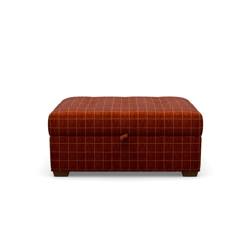 Baxter Square Ottoman, Walnut, Block 654272