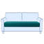 Box Cushion Loveseat Slipcover-34354817