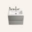 Meuble-lavabo mural 24 po avec lavabo en céramique avec trois trous de robinet, grand meuble-lavabo flottant de rangement pour salle de bain moderne, lavabo une pièce sans drain, pré-assemblé-1603188212