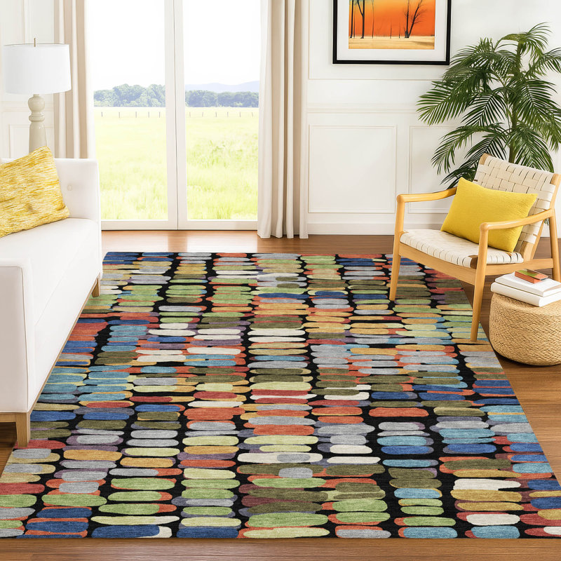 Machine Washable Indoor/Outdoor Chantille ACN2349 Abstract Rug, Rectangle 10' x 14'