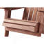 Chaise Adirondack pliante en bois surdimensionnée avec dossier de lit pré-assemblé, chaise de patio en bois pour patio