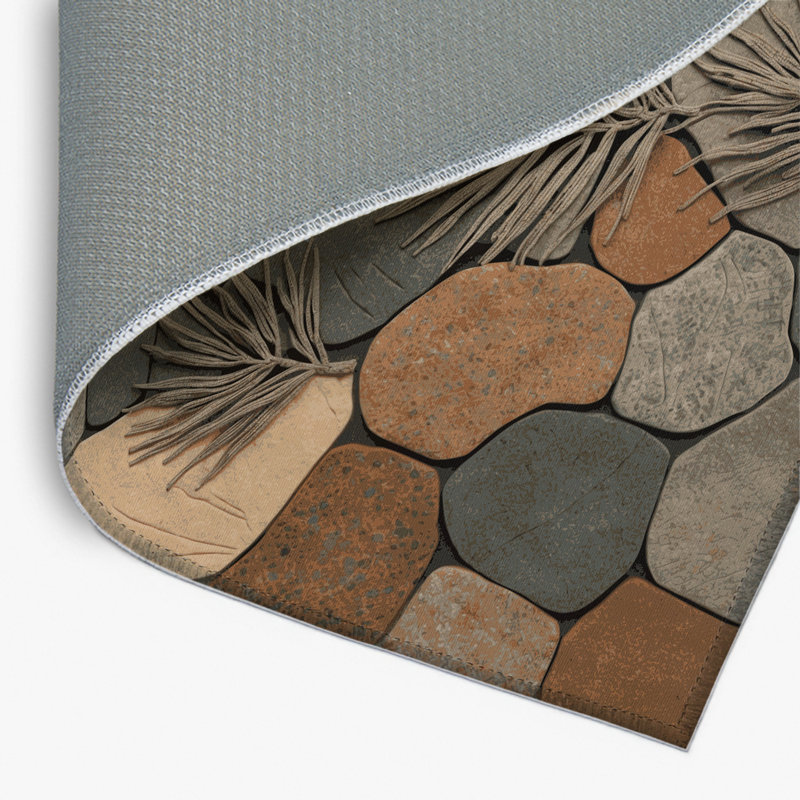 Tapis d'intérieur et d'extérieur brun Nature, Rectangle 4pi x 6 pi