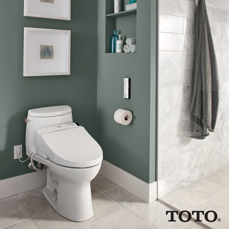 Washlet® Elongated Toilet Bidet Seat, Cotton White