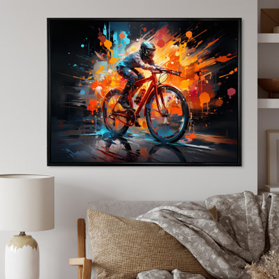 Vélo abstrait Fusion An - transport, art mural, salon