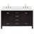 Cambridge 60.25'' Double Bathroom Vanity with Carrara Quartz Top-1431290263-1463372125