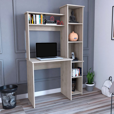 Bureau d'écriture, deux tablettes supérieures, cinq casiers