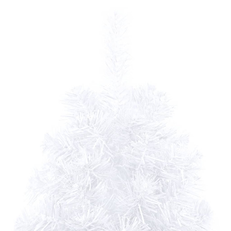  Demi-arbre de Noël artificiel en PVC blanc, acier grand