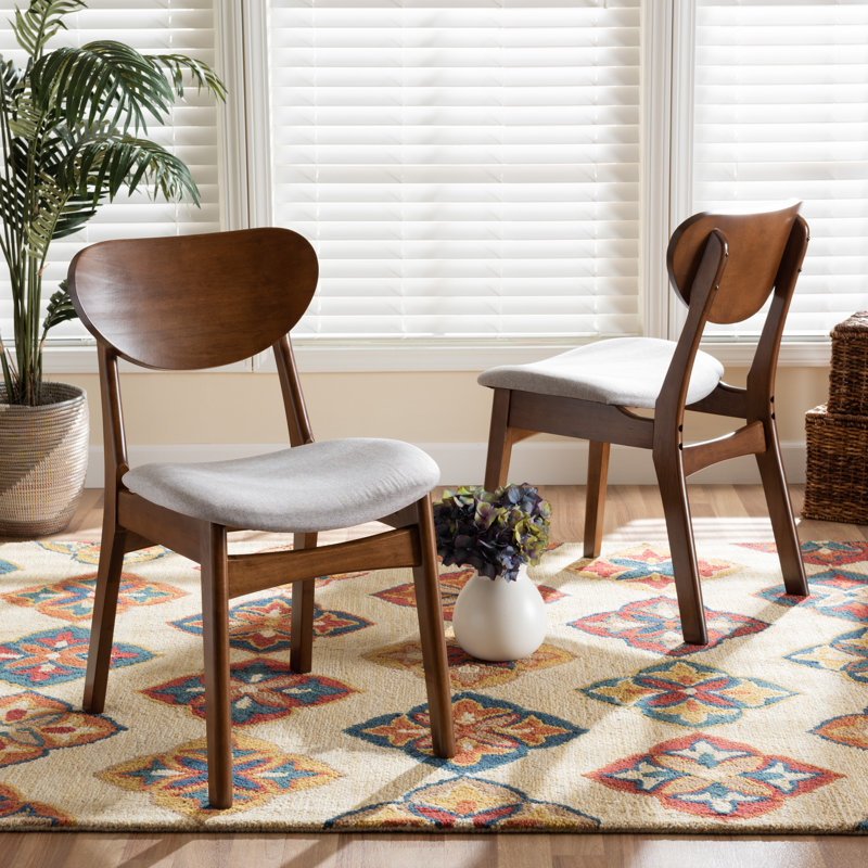 Glormarie Solid Wood Dining Chair, White