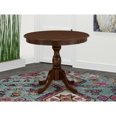 Antique Dining Room Table - a Round kitchen Table Top with Pedestal Base, Mahogany