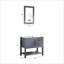 Meuble-lavabo gris 30 po avec miroir et plateau seulement