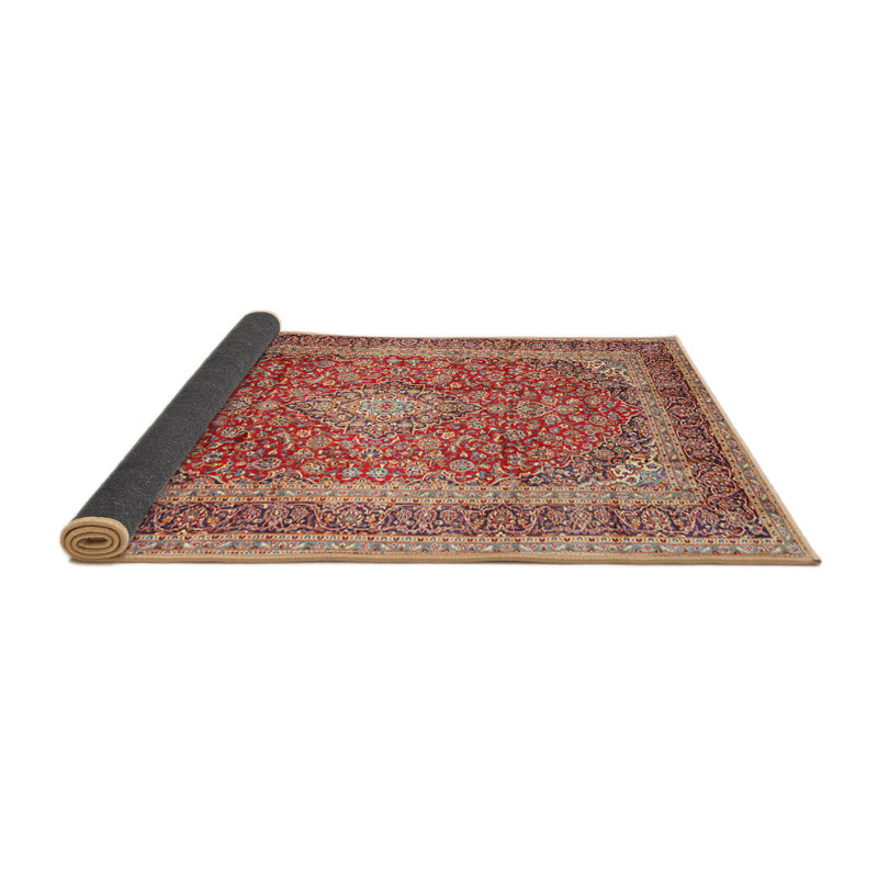 Rouge/jaune clair oriental/Tapis décoratif Misbah, Rond 7 pi