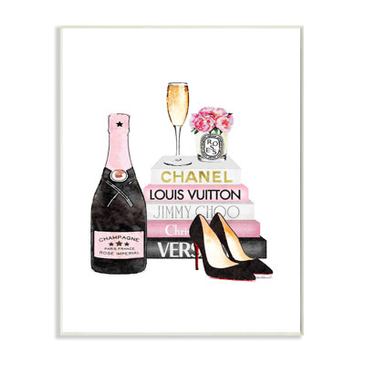 « mode concepteur de chaussures à vin bookstack rose », impression