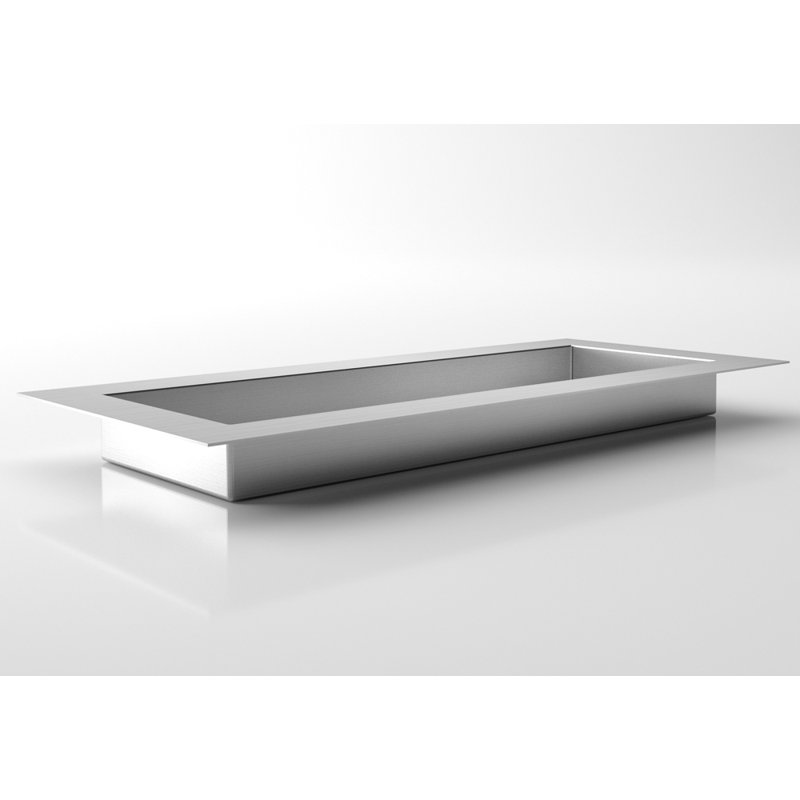 Geo Series Metal Planter Box, Stainless Steel