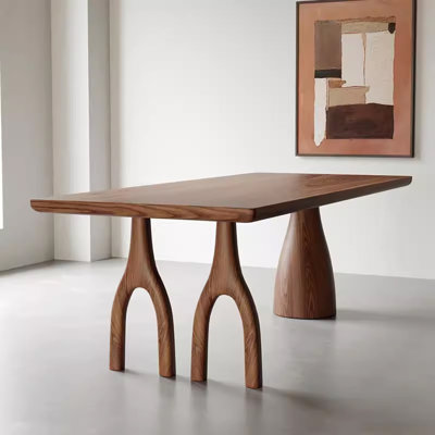 Table en bois massif minimaliste: Wabi - Sabi et fonctionnelle