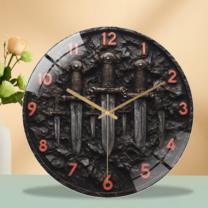 Horloge murale texturée 12 po