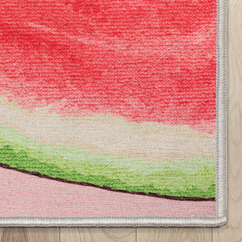 Tapis demi-pastèque Kehr, Rectangle 5 pi x 7 pi