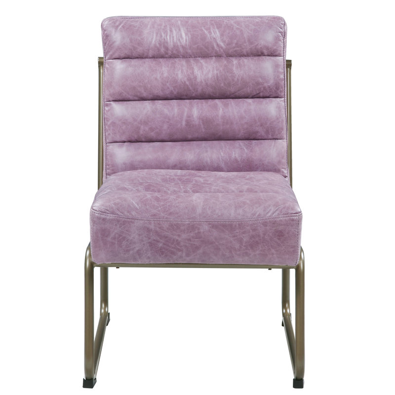 Fauteuil d'appoint, cuir fleur Gisteria