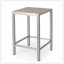 Table de bar d'extérieur en aluminium avec plateau en verre de 43 po, finition grise