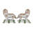 Stoneware Staffordshire Dog Bookends