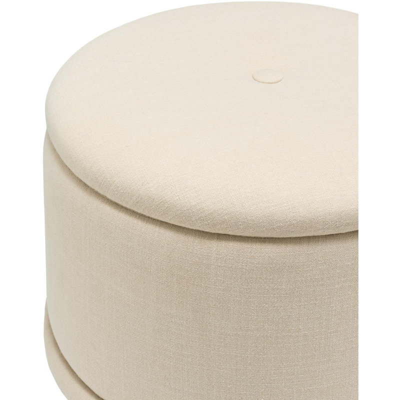 Repose-pieds Nellya, Polyester / lin beige