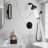 Vintage Shower System Round Rain Shower Head with Handheld Shower Classic Curved Shower Arm-74860093