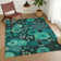 Machine Washable Indoor/Outdoor Efimenko ACN2295 Floral Rug