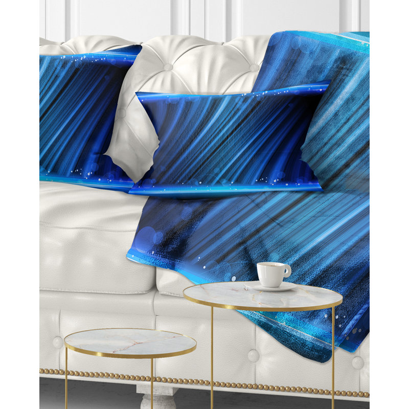 Coussin Disco Blue Waves - Abstract Printed