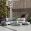 Outsunny 3 Pieces Rattan Garden Furniture Set Sofa Set 5-Seater Light Grey
