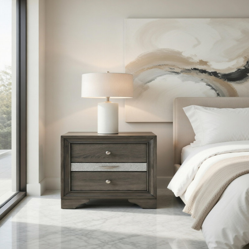 Table de chevet Matrix - gris